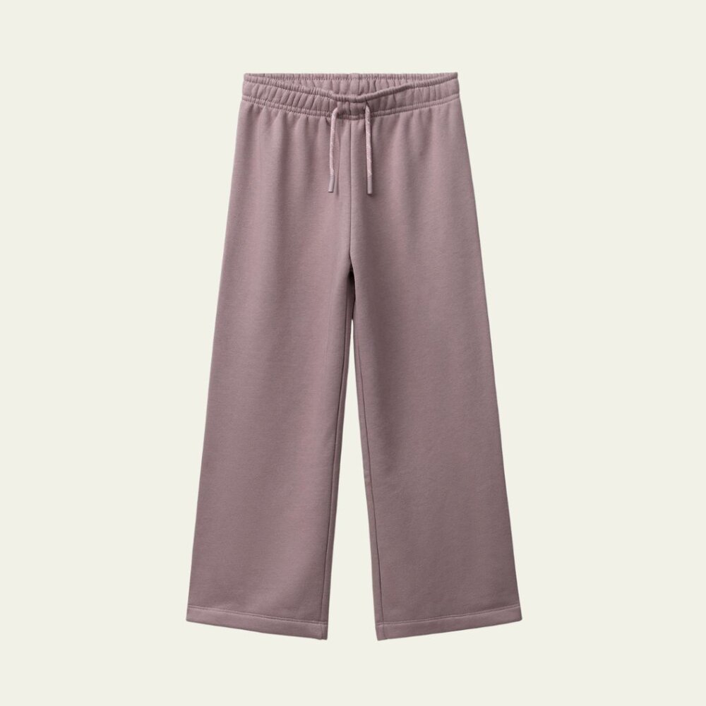 NWT Zara Kids Wide Leg Fleece Sweatpants — Mauve/Dusty Pink
